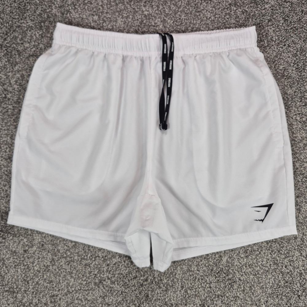 Gymshark Arrival Shorts Mens Medium White 5" Inseam  Gym Training